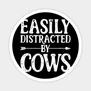 Easily Distracted By Cows Magnet